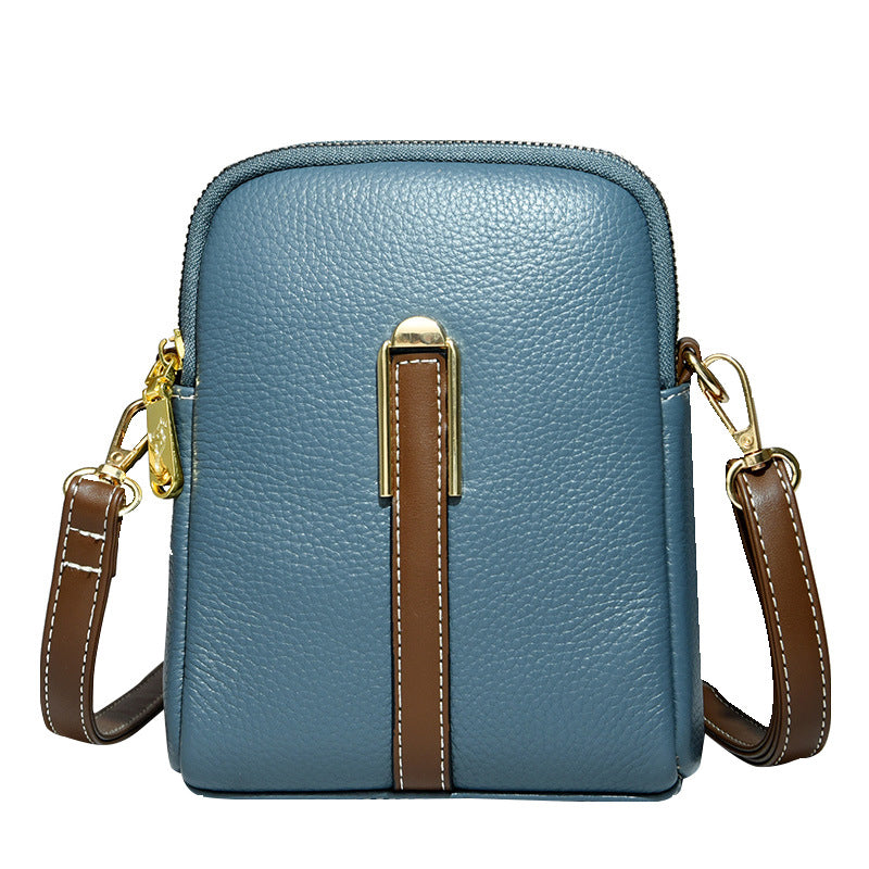 Lychee patroon lederen mobiele telefoon tas