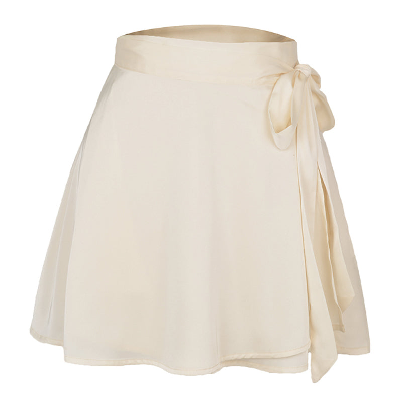 Chiffon satijnen wikkelrok