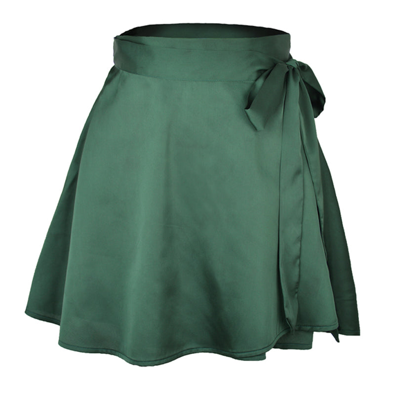 Chiffon satijnen wikkelrok