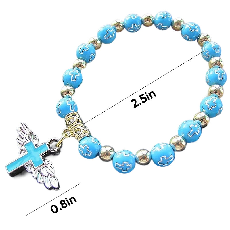 Engel vleugel Kruis armband