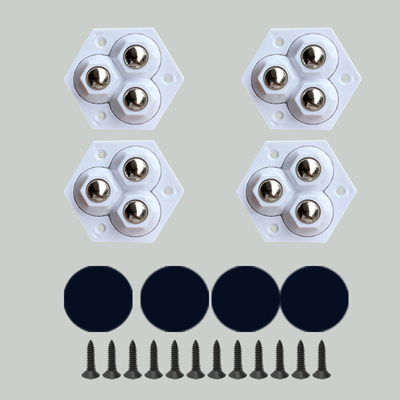 360° draaibaar zwenkwiel met drie kogels