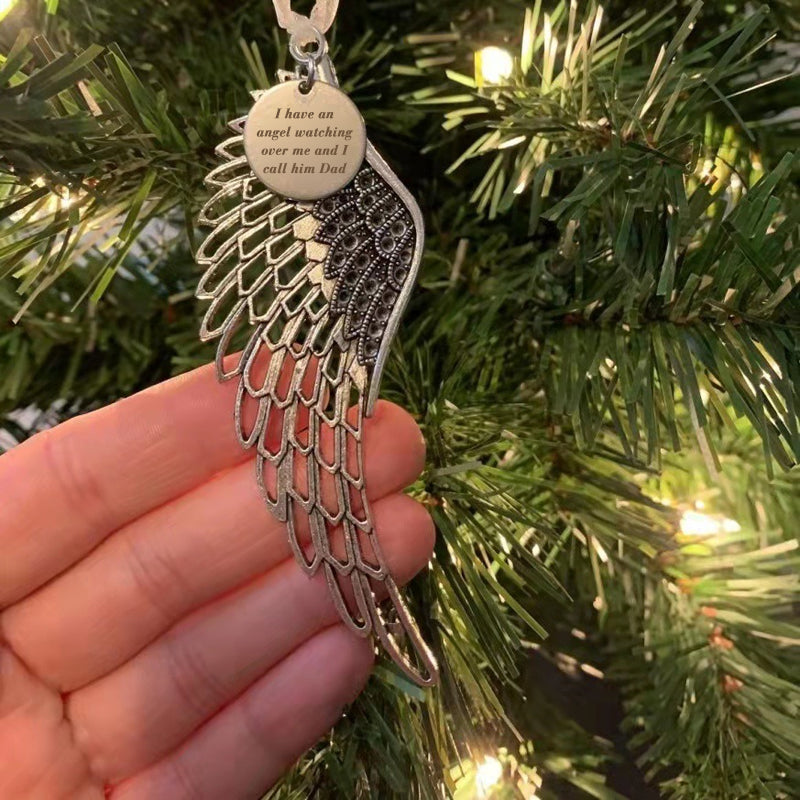 Kerst Familie Vleugels Hanger