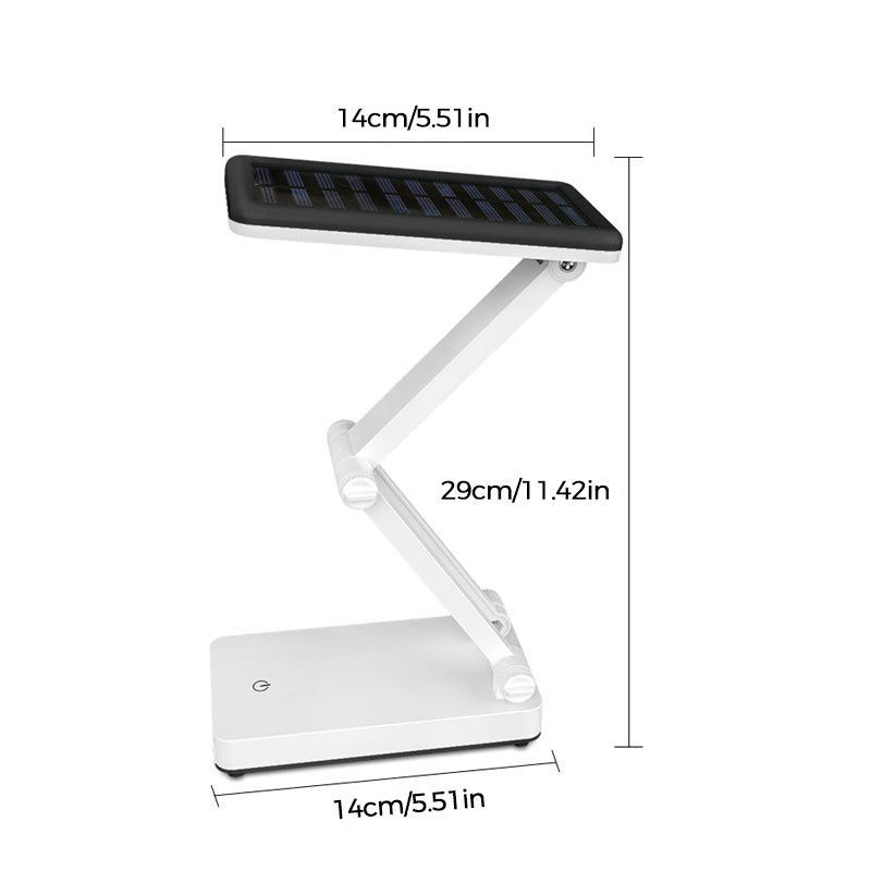Op zonne-energie USB-oplaadbare tafellamp voor twee doeleinden