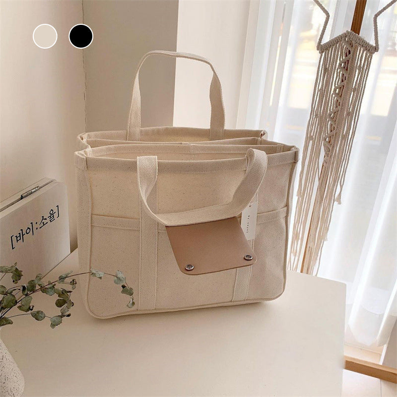 Effen kleur canvas draagtas