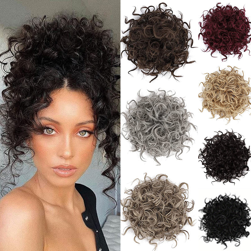 Elastisch trekkoord Los kort krullend knotje