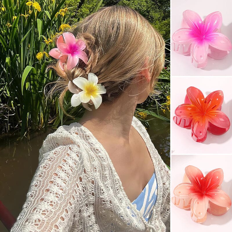 Haarclip met eierbloem