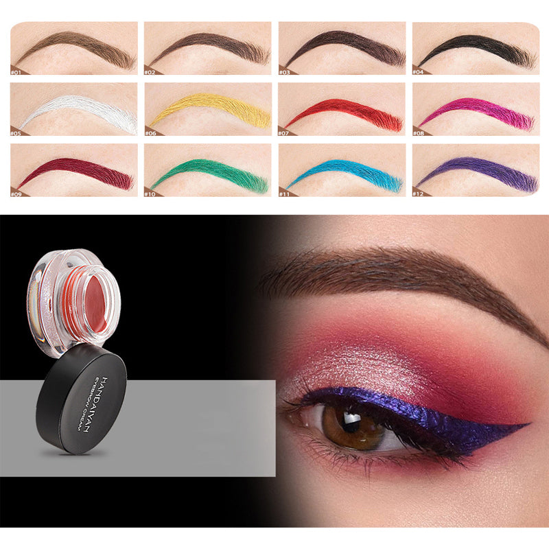 Multifunctionele vierkante wenkbrauwborstel en wenkbrauwcrème