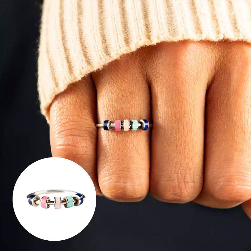 Titanium stalen emaille vingertop ring