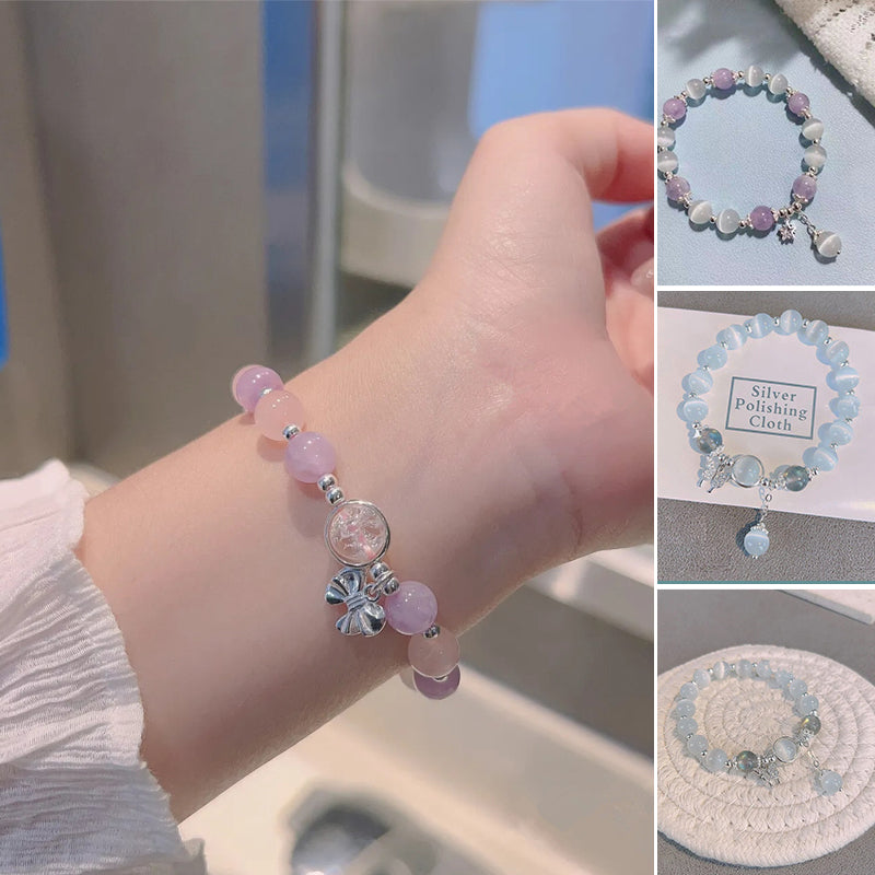 Imitatie Cat Eye Crystal vlinderarmband