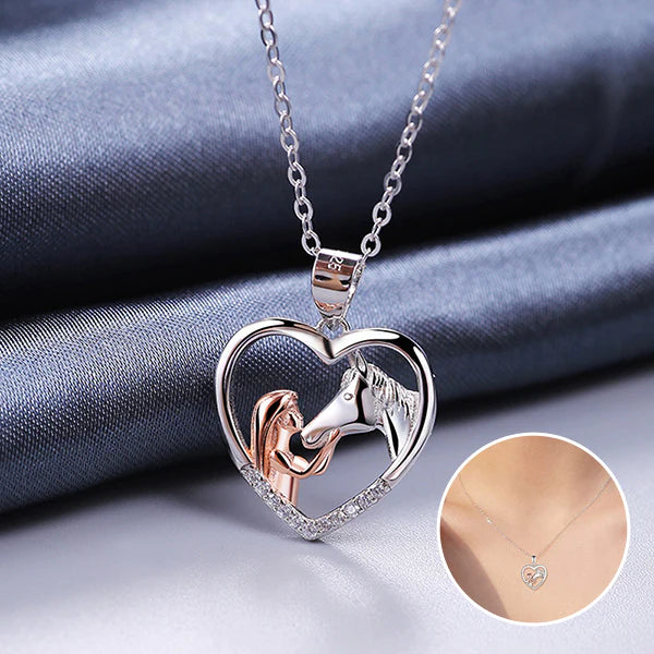 Meisje en paard ketting ketting