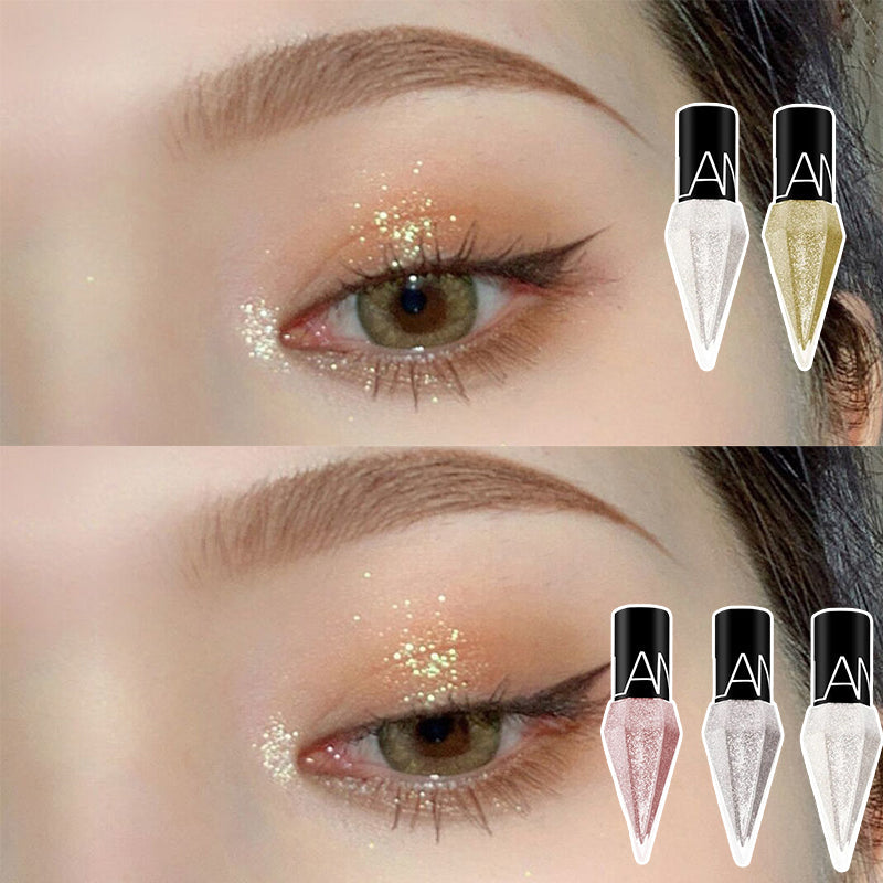 Glanzende vloeibare diamanten eyeliner