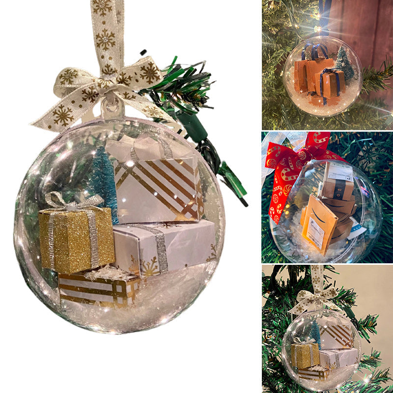 Kerstboom decoratie transparante bal