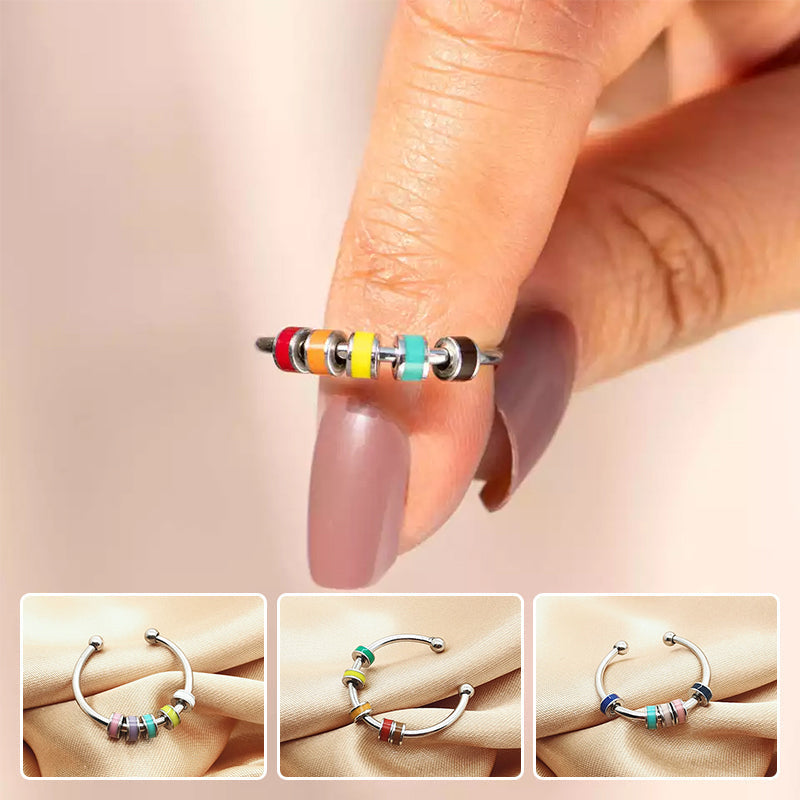 Titanium stalen emaille vingertop ring