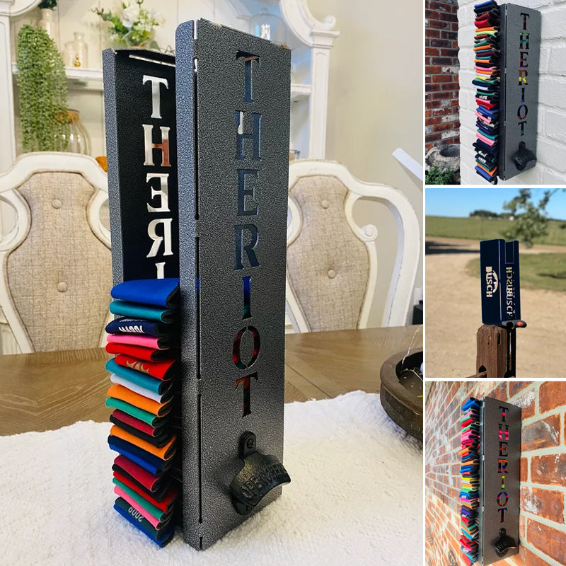 Blikjeskoelerhouder met flesopener