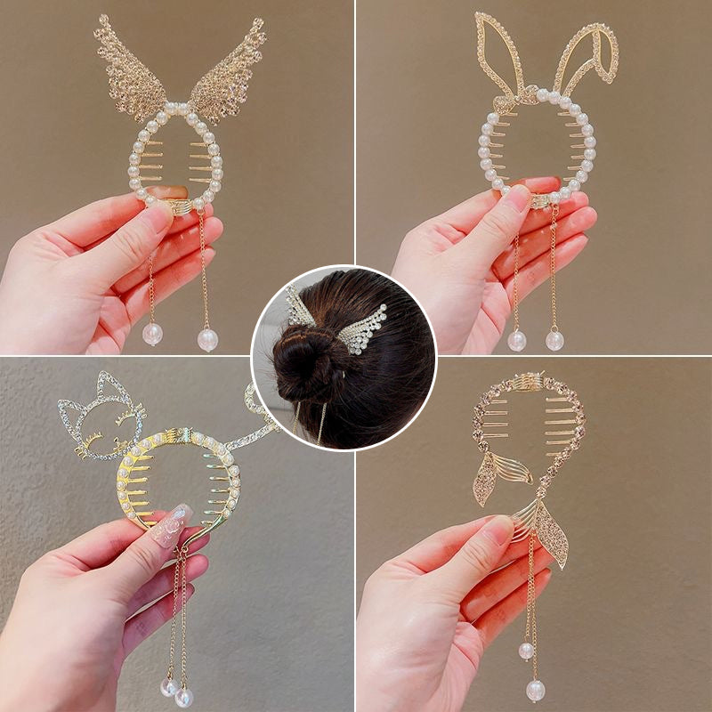 Elegante paardenstaart haarknoop