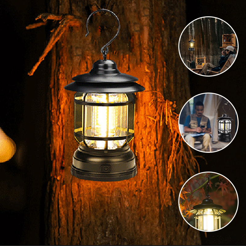 Draagbare retro-kampeer lamp