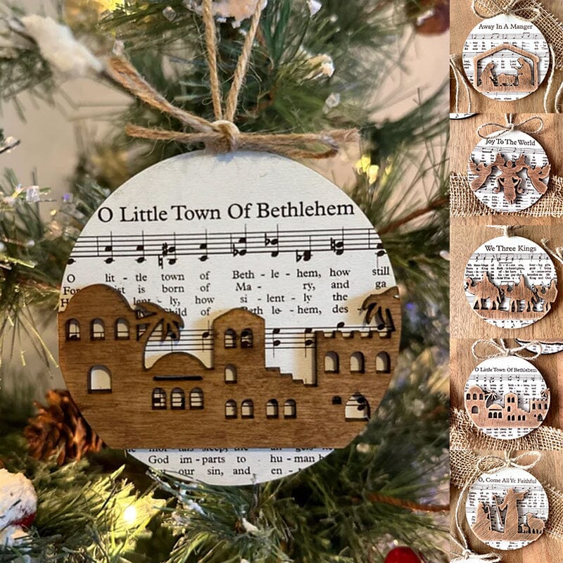 Muziekblad Kerstornament