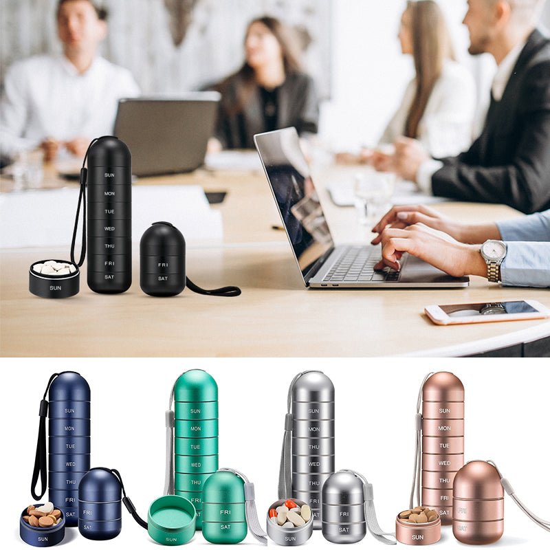7 dagen draagbare pillendoos voor op reis
