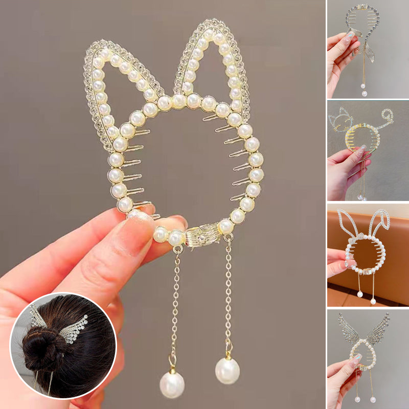 Elegante paardenstaart haarknoop