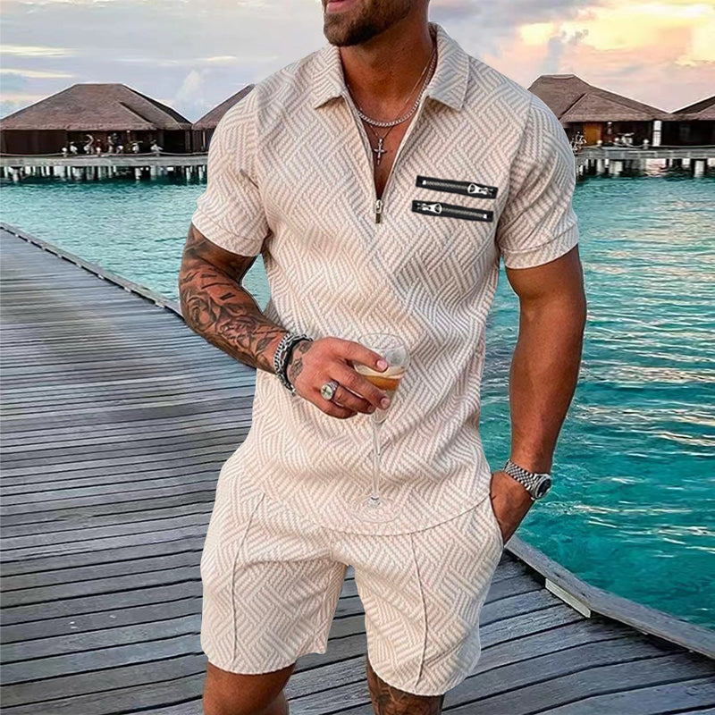 Casual herenpolo met print