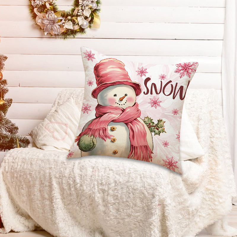 Roze kerstkussenslopen