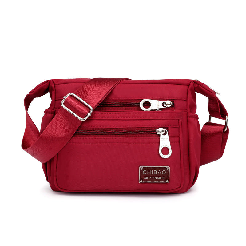 Meerlaagse nylon crossbody tas voor dames
