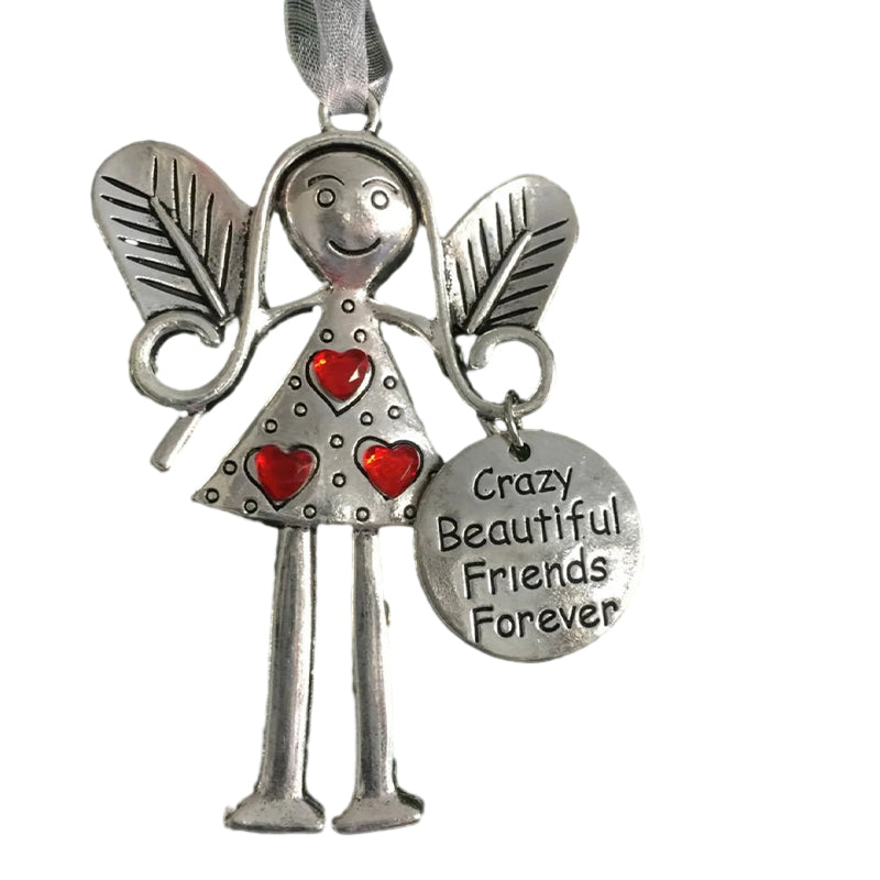 Gekke mooie vrienden voor altijd- Kerstcadeau met engelornament