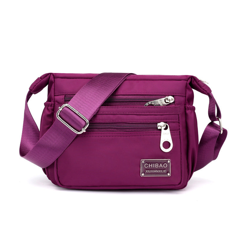 Meerlaagse nylon crossbody tas voor dames