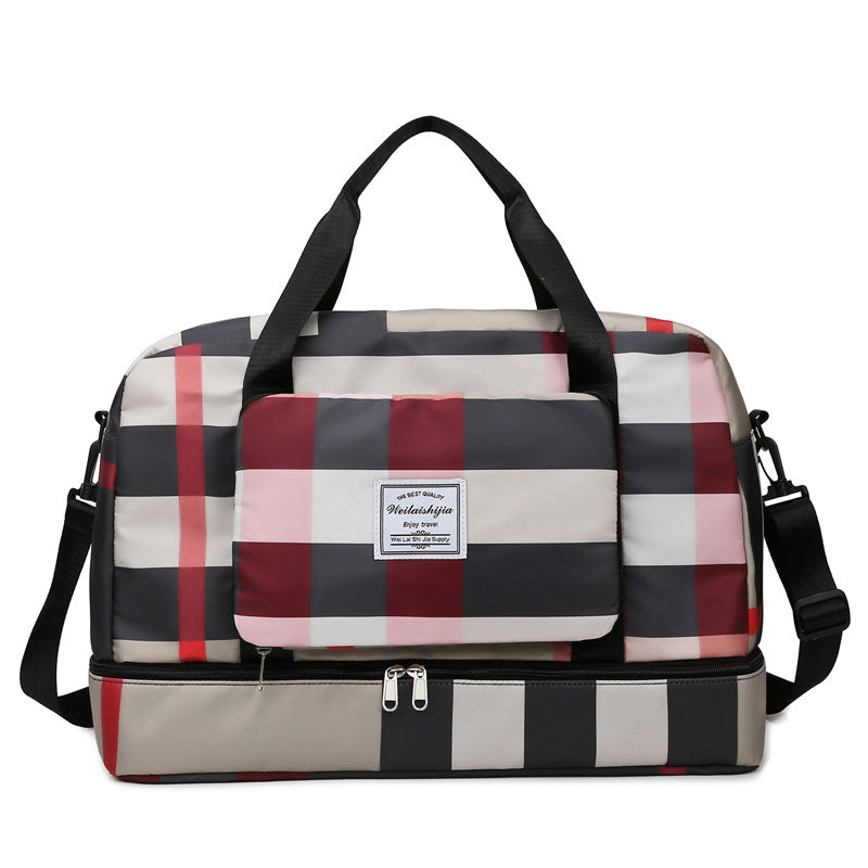 Opvouwbare reistas met droge/natte scheiding