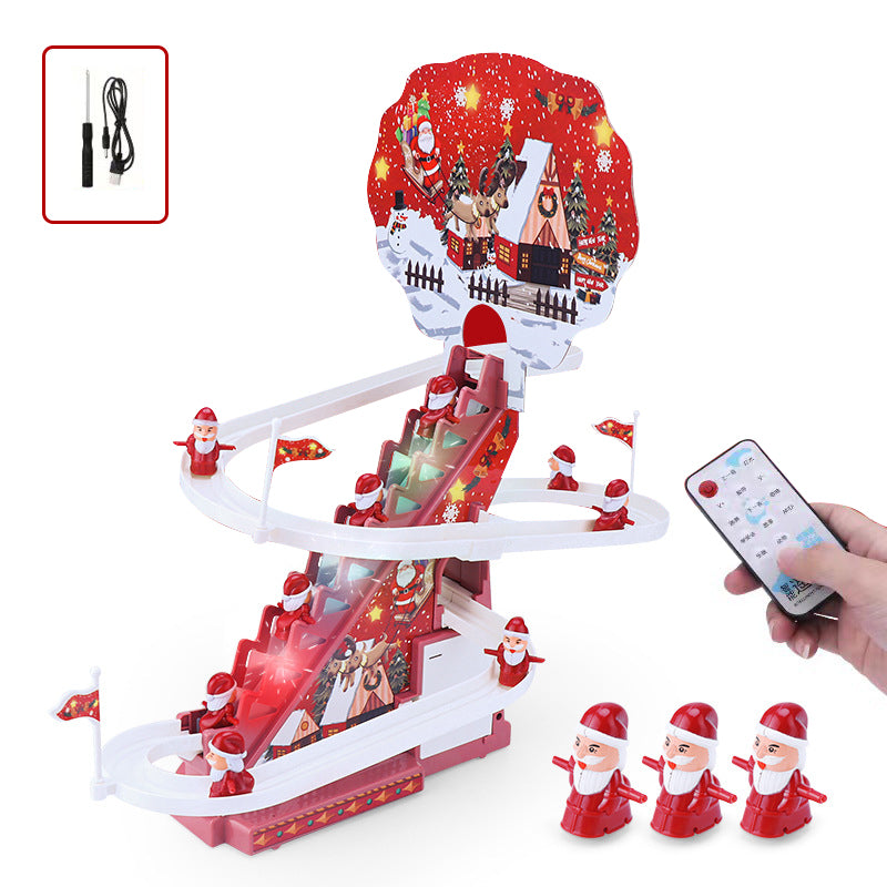 Elektrisch Santa Claus Track Glij speelgoed