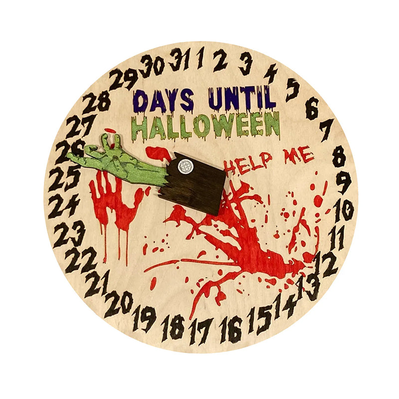 Halloween Countdown houten decoratie