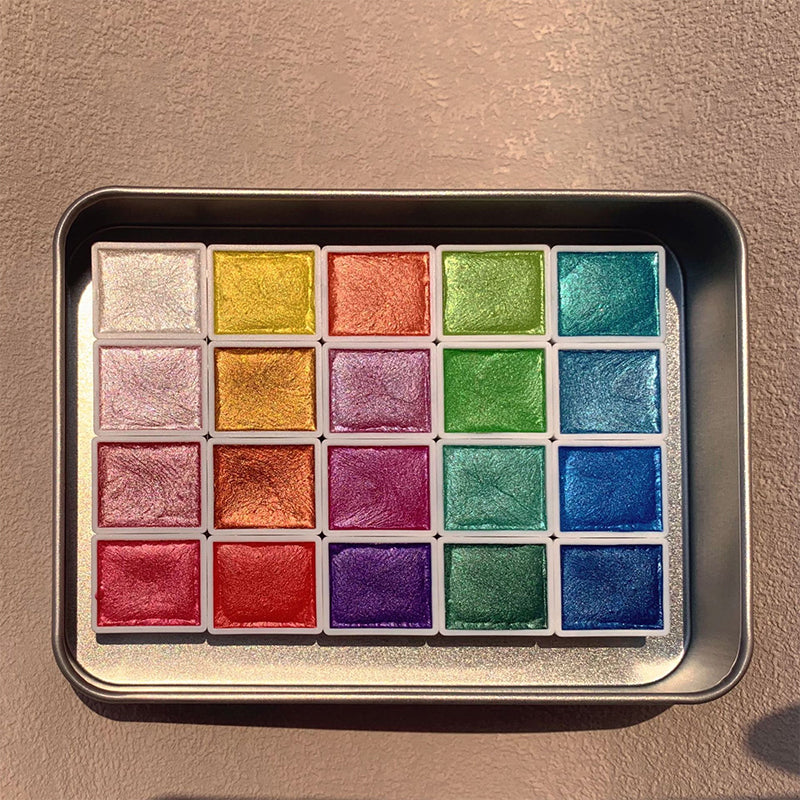 20 kleuren aquarelverfset