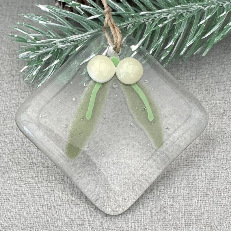 Gesmolten glazen kerstboomversiering