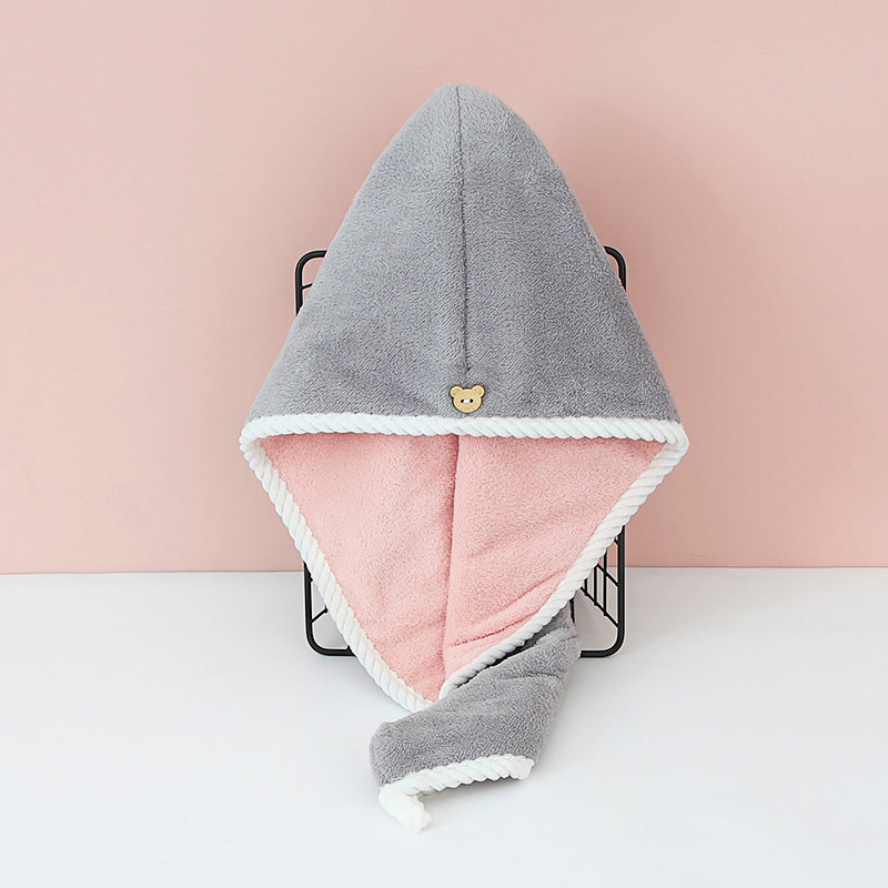 Dubbellaags koraalfluwelen sneldrogende haarkap