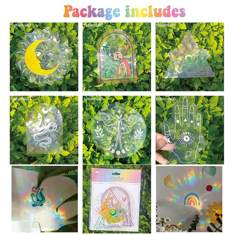PVC dier kleurrijke anti-botsing glassticker, 6 stuks
