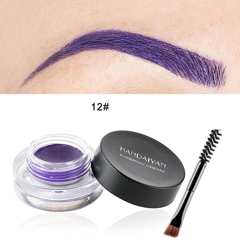 Multifunctionele vierkante wenkbrauwborstel en wenkbrauwcrème