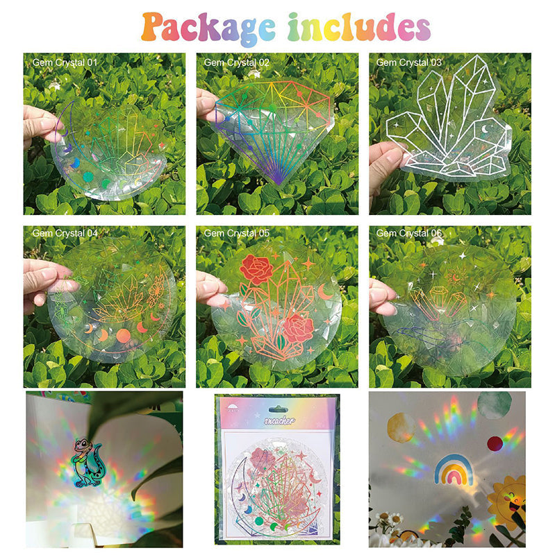 PVC dier kleurrijke anti-botsing glassticker, 6 stuks