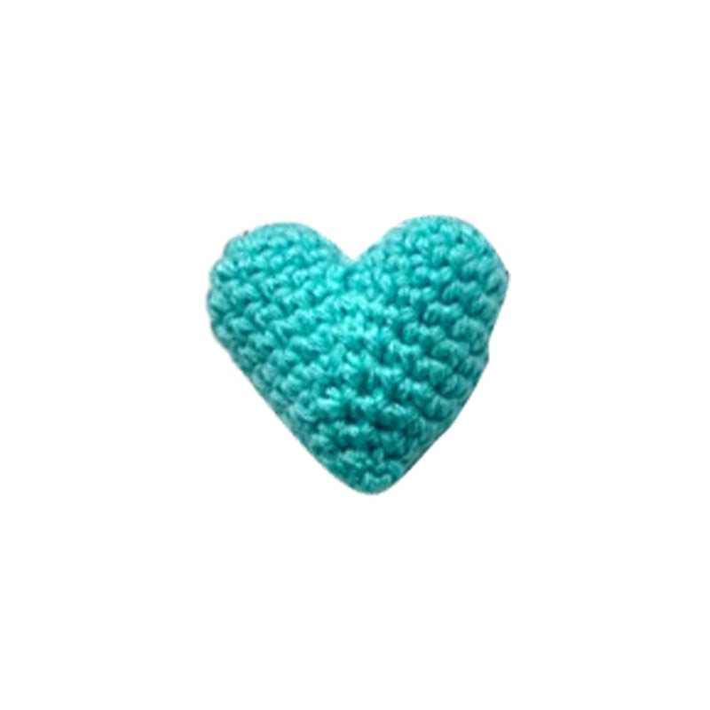 Pocket knuffel gehaakt hart klein geschenk