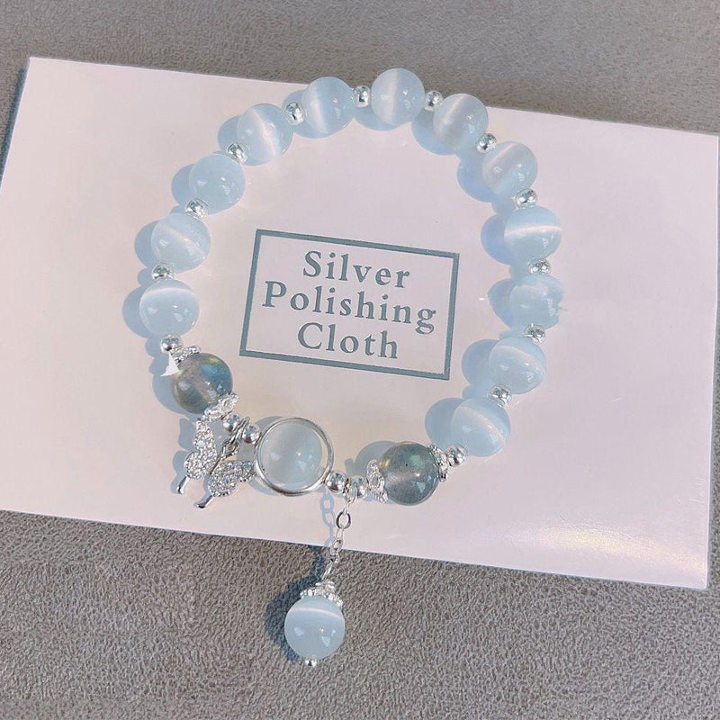 Imitatie Cat Eye Crystal vlinderarmband