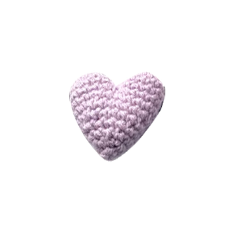 Pocket knuffel gehaakt hart klein geschenk