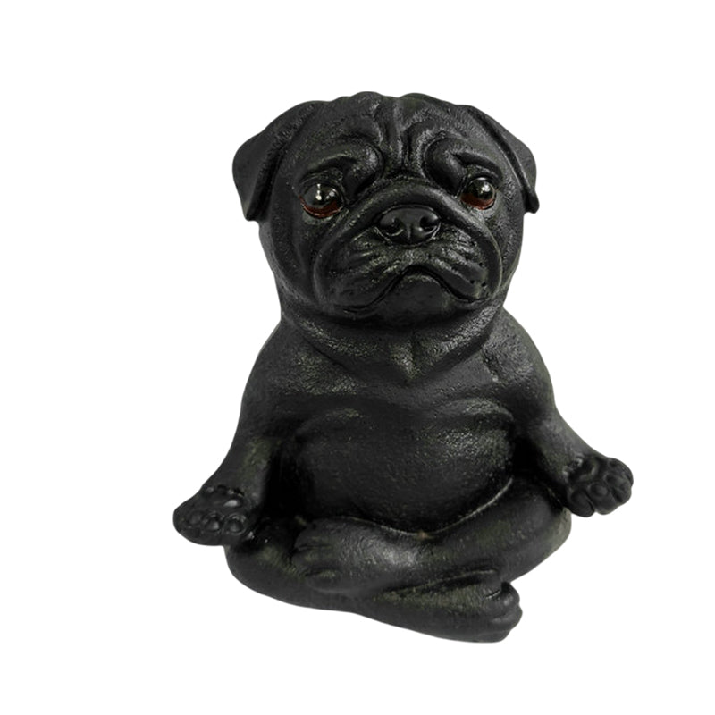 Buldog yoga standbeeld