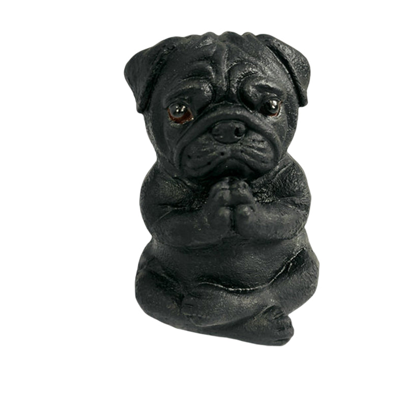Buldog yoga standbeeld