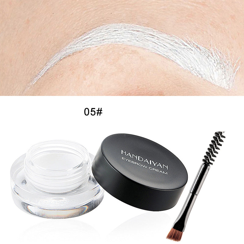 Multifunctionele vierkante wenkbrauwborstel en wenkbrauwcrème