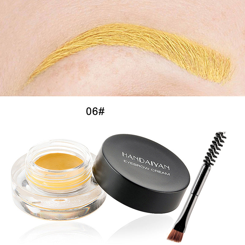 Multifunctionele vierkante wenkbrauwborstel en wenkbrauwcrème