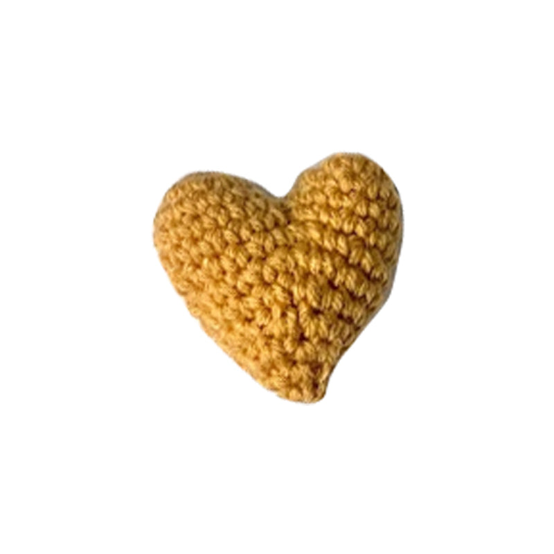 Pocket knuffel gehaakt hart klein geschenk