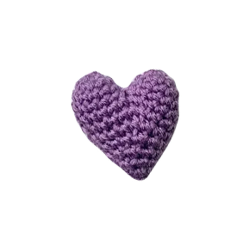 Pocket knuffel gehaakt hart klein geschenk