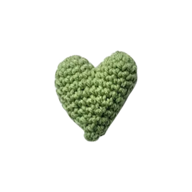 Pocket knuffel gehaakt hart klein geschenk