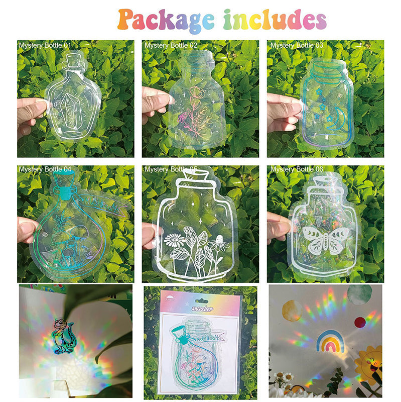 PVC dier kleurrijke anti-botsing glassticker, 6 stuks